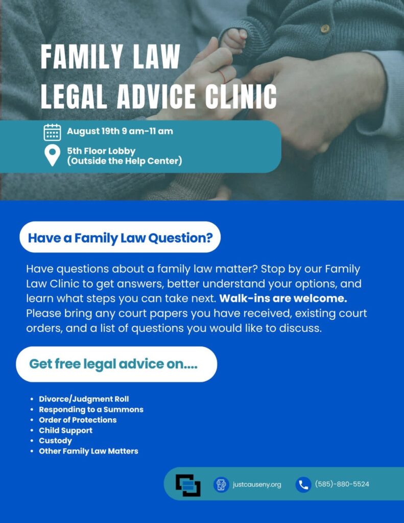 Family Law Advice Clinic poster