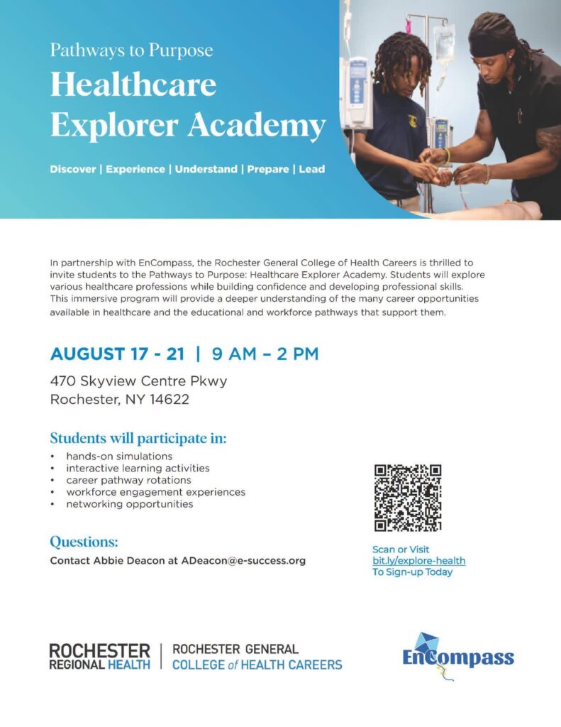 Healthcare Explorer Academy poster